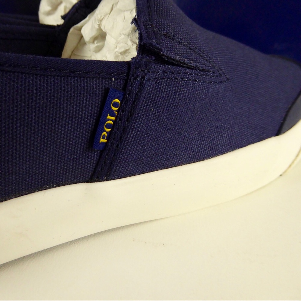 Polo Ralph Lauren Slip On Canvas Sneaker Shoe NIB - Picture 4 of 8